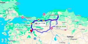 Kastamonu Kütahya Arası Kaç Km?