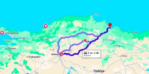 Ankara Samsun Arası Kaç Km?