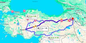 Konya Iğdır Arası Kaç Km?