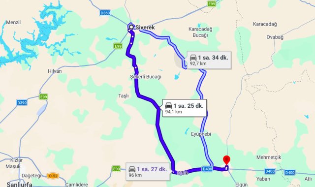Siverek Viranşehir Arası Kaç Km?