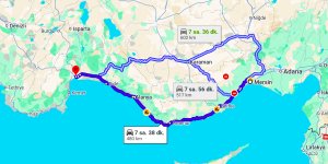 Mersin Antalya Arası Kaç Km?