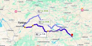 Kayseri Diyarbakır Arası Kaç Km?