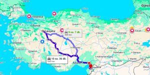 Eskişehir Hatay Arası Kaç Km?