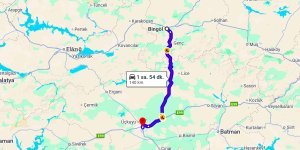 Bingöl Diyarbakır Arası Kaç Km?