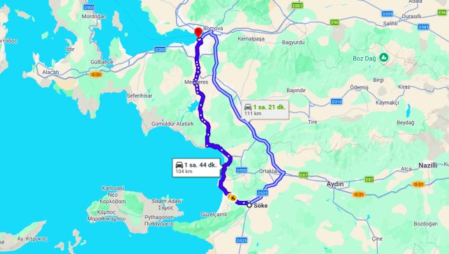 Söke İzmir Arası Kaç Km?