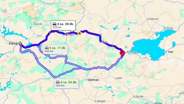 Elazığ Bitlis Arası Kaç Km?