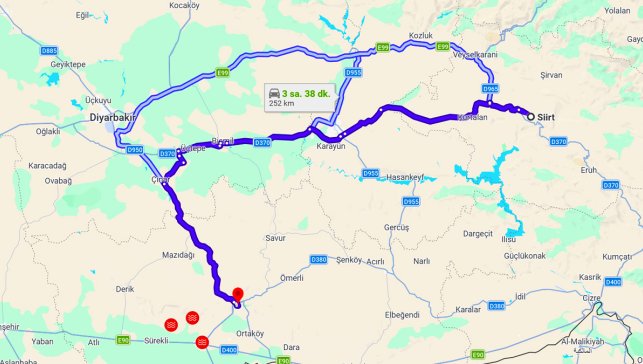 Siirt Mardin Arası Kaç Km?