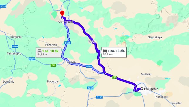 Eskişehir Bilecik Arası Kaç Km?