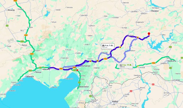 Adana Adıyaman Arası Kaç Km?