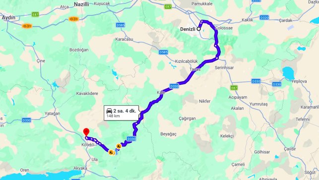 Denizli Muğla Arası Kaç Km?