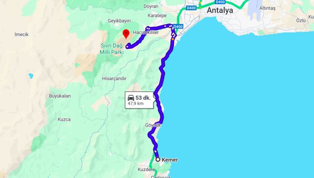 Kemer Konyaaltı Arası Kaç Km?