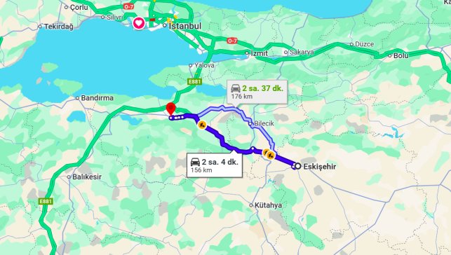 Eskişehir Bursa Arası Kaç Km?