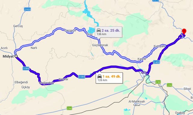 Midyat Şırnak Arası Kaç Km?