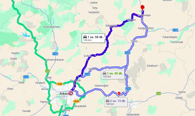Ankara Çankırı Arası Kaç Km?