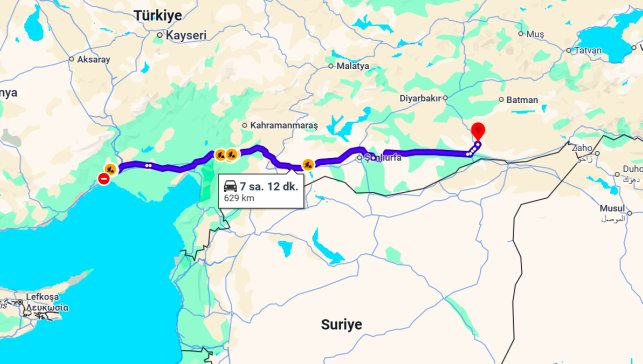 Mersin Mardin Arası Kaç Km?