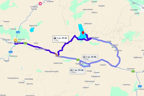 Ağrı Balık Gölü Arası Kaç Km?