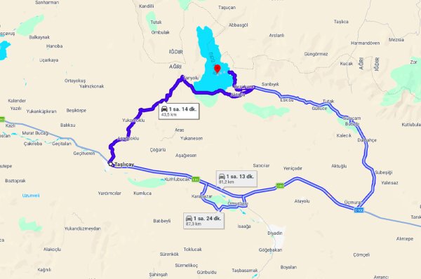 Taşlıçay Balık Gölü Arası Kaç Km?