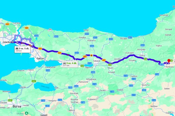 İstanbul Bolu Arası Kaç Km?
