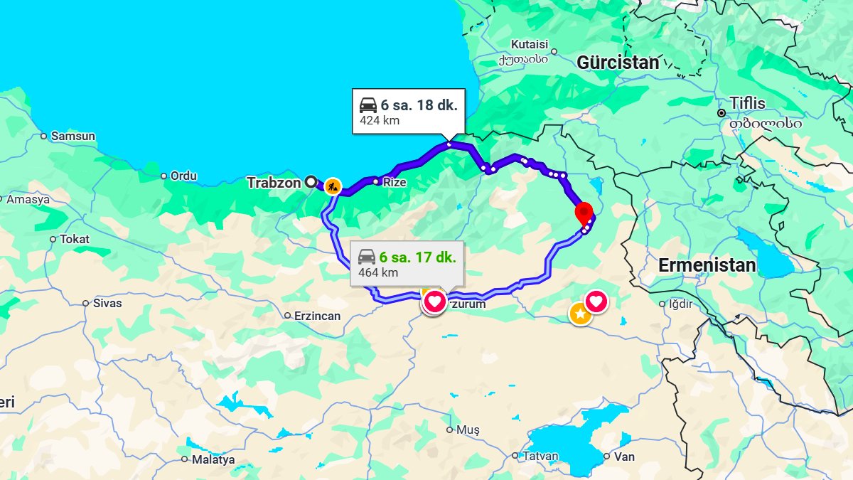 Trabzon ile Kars Arası Kaç KM? Kaç Saat? Trabzon/Kars Mesafe Bilgisi!