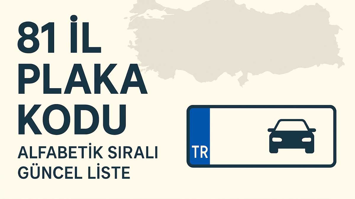 Türkiye İl Plaka Kodları Listesi ve Sıralama Sistemi