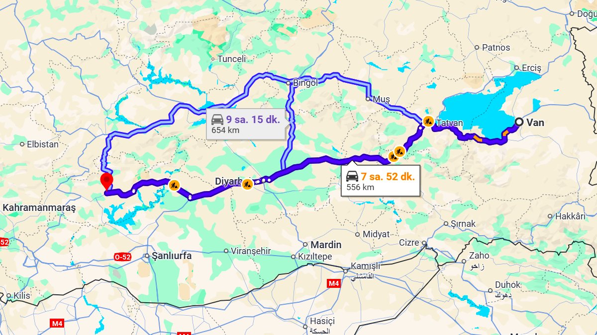 Van ile Adıyaman Arası Kaç KM? Kaç Saat? Van/Adıyaman Mesafe Bilgisi!