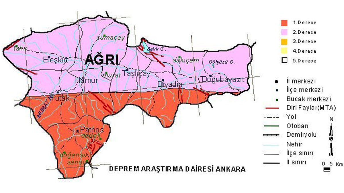 Ağrı Deprem Risk Haritası: Ağrı'da Deprem Riski Ne Düzeyde, Hangi İlçeler Tehlike Altında?