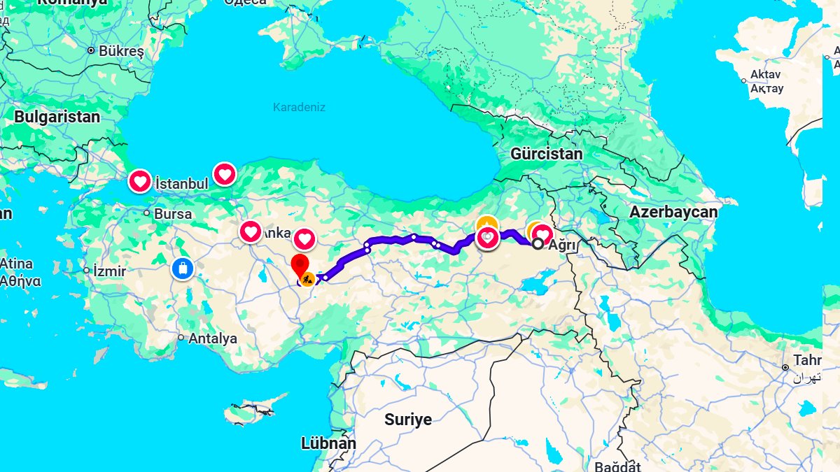 Ağrı ile Nevşehir Arası Kaç KM? Kaç Saat? Ağrı/Nevşehir Mesafe Bilgisi!