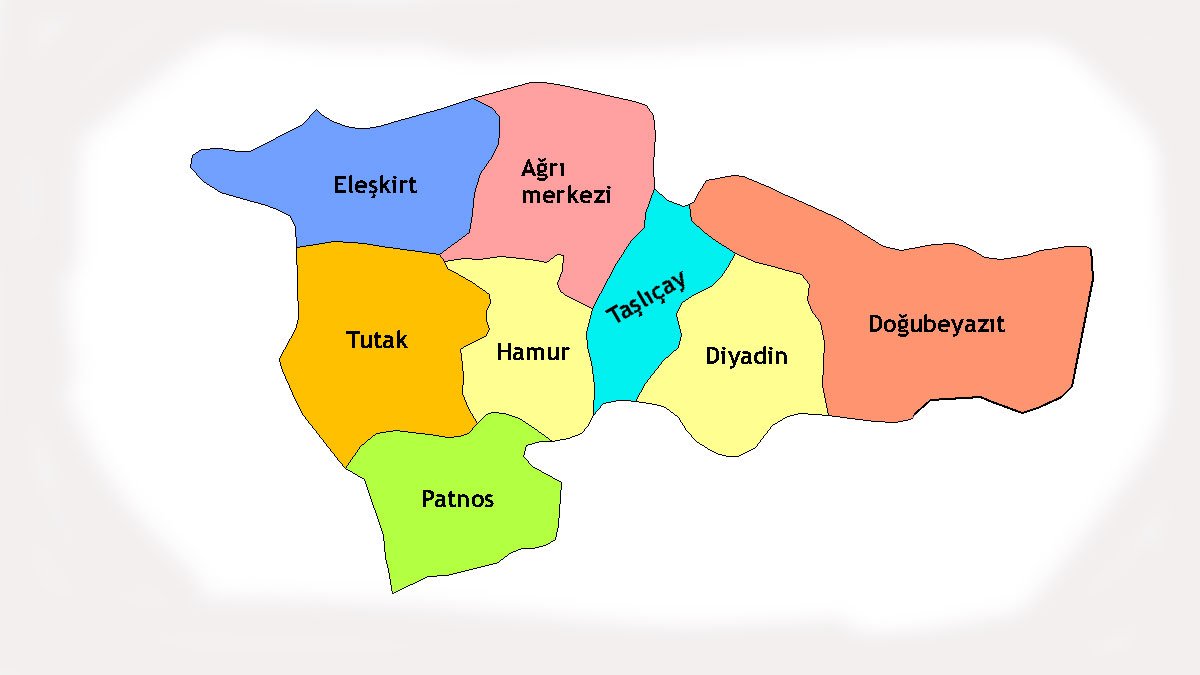 Ağrı'nın İlçeleri, Ağrı İlinin İlçeleri /Ağrı