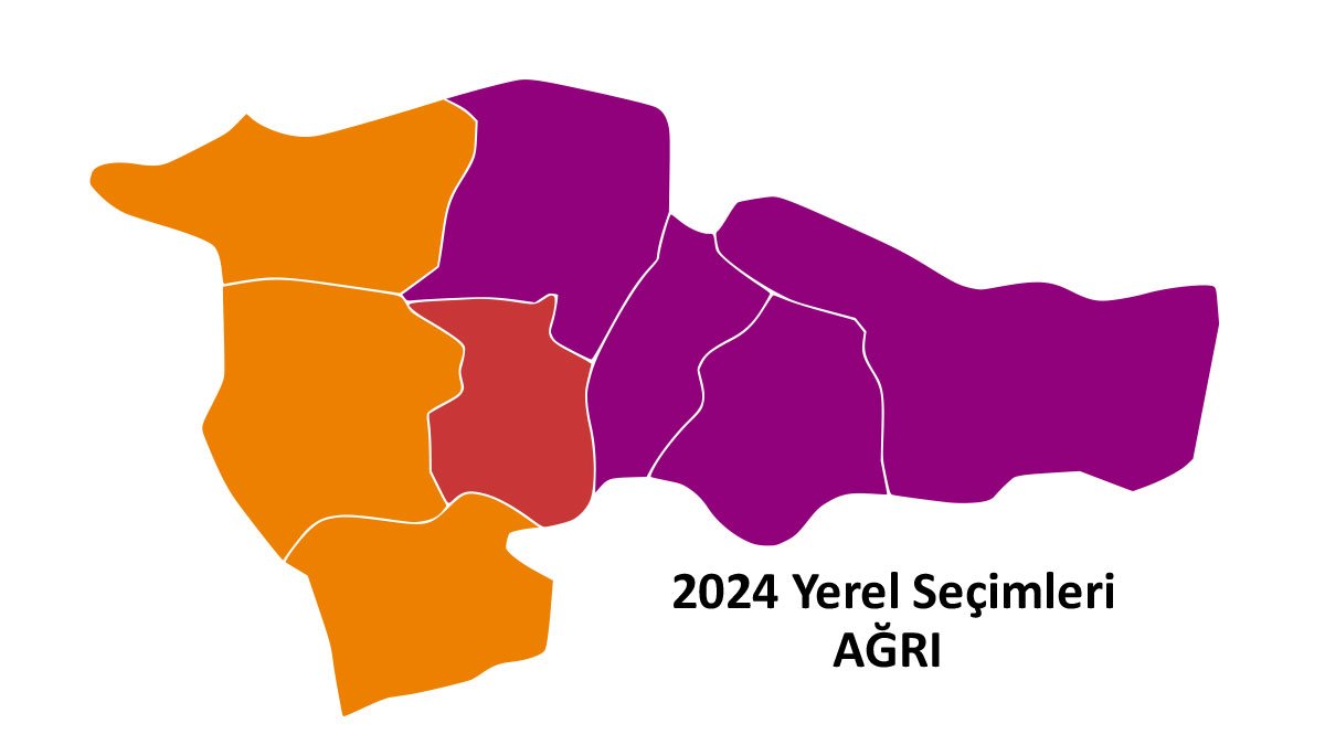 Ağrı Seçim Sonuçları - Ağrı 31 Mart 2024 Yerel Seçim Sonuçları, Belediye Başkanlığı Oy Oranları ve Dağılımları (İLÇELER VE AĞRI MERKEZ/2024)