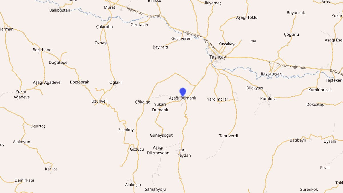 Aşağıdumanlı Köyü (Geldûşa Jêrîn) Merkez/Taşlıçay