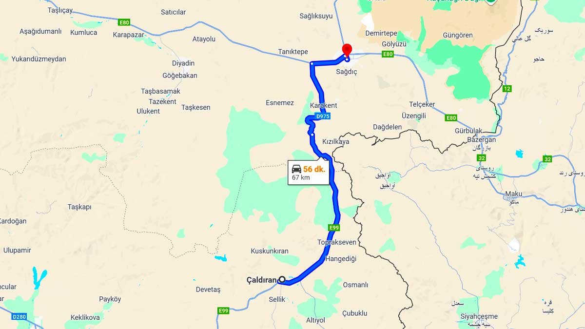 Çaldıran ile Doğubayazıt Arası Kaç Km? Kaç Saat? Çaldıran/Doğubayazıt Mesafe Bilgisi!