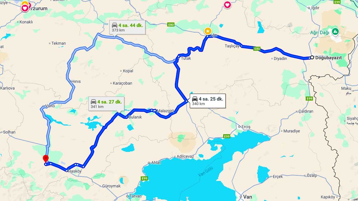 Doğubayazıt ile Muş Arası Kaç Km? Kaç Saat? Doğubayazıt/Muş Mesafe Bilgisi!