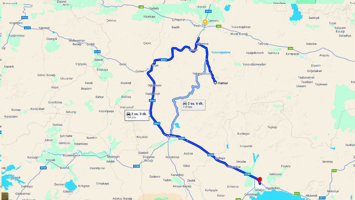 Hamur ile Erciş Arası Kaç Km? Kaç Saat? Hamur/Erciş Mesafe Bilgisi!