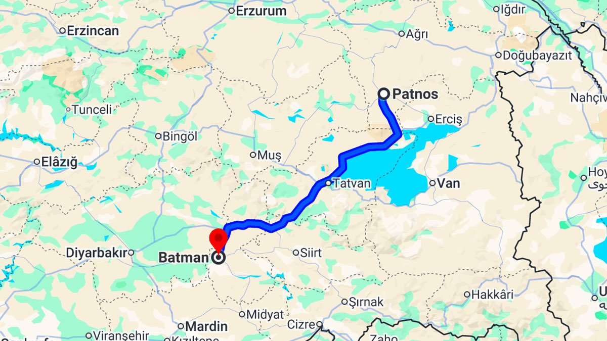 Patnos ile Batman Arası Kaç Km? Kaç Saat? Patnos/Batman Mesafe Bilgisi!