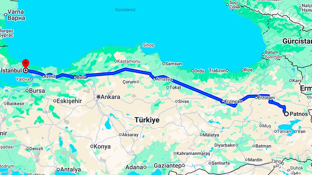 Patnos ile İstanbul Arası Kaç Km? Kaç Saat? Patnos/İstanbul Mesafe Bilgisi!