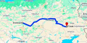 Erzincan Tutak Arası Kaç Km?