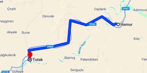 Hamur Tutak Arası Kaç Km?