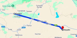 Eleşkirt Diyadin Arası Kaç Km?
