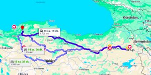Ağrı Karabük Arası Kaç Km?