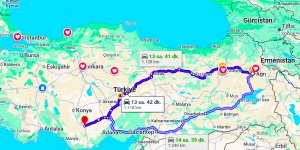 Ağrı Karaman Arası Kaç Km?