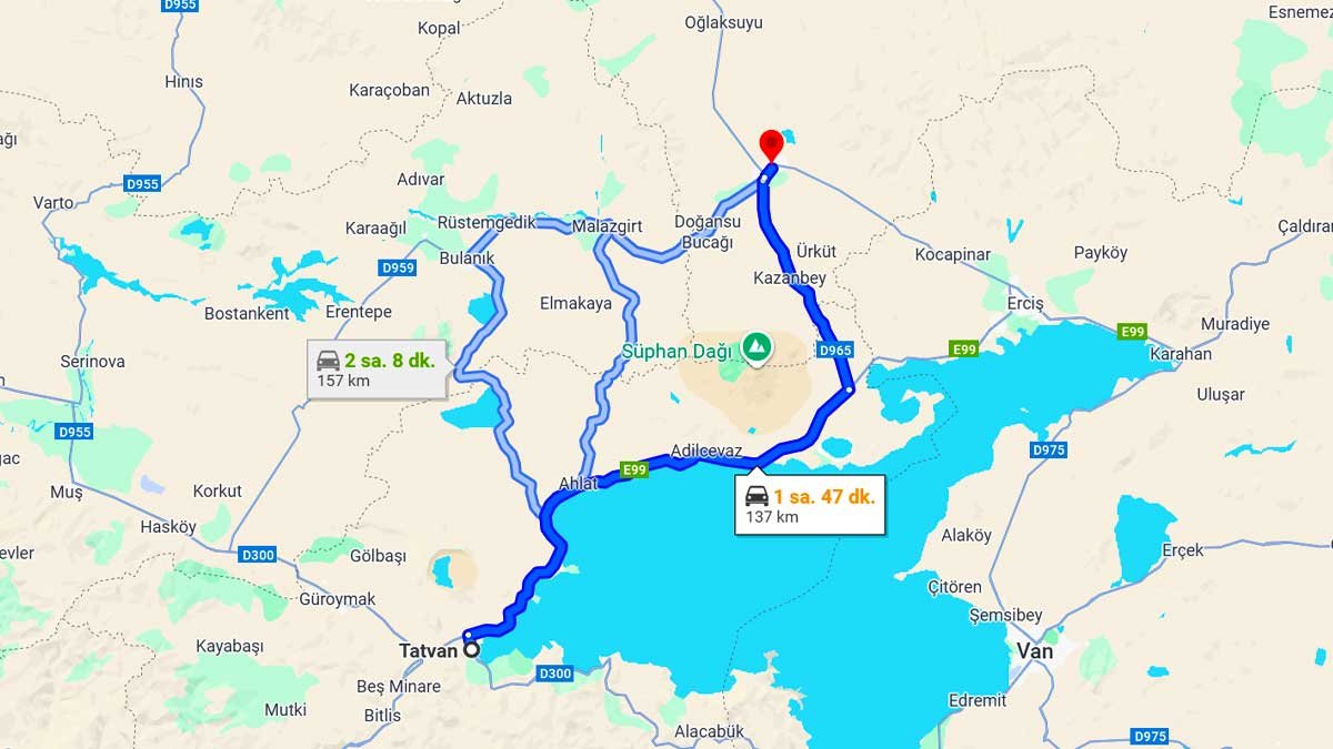 Tatvan Patnos Arası Kaç Km?