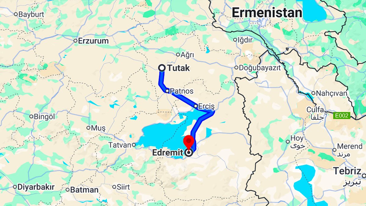 Tutak ile Edremit Arası Kaç Km? Kaç Saat? Tutak/Edremit Mesafe Bilgisi!
