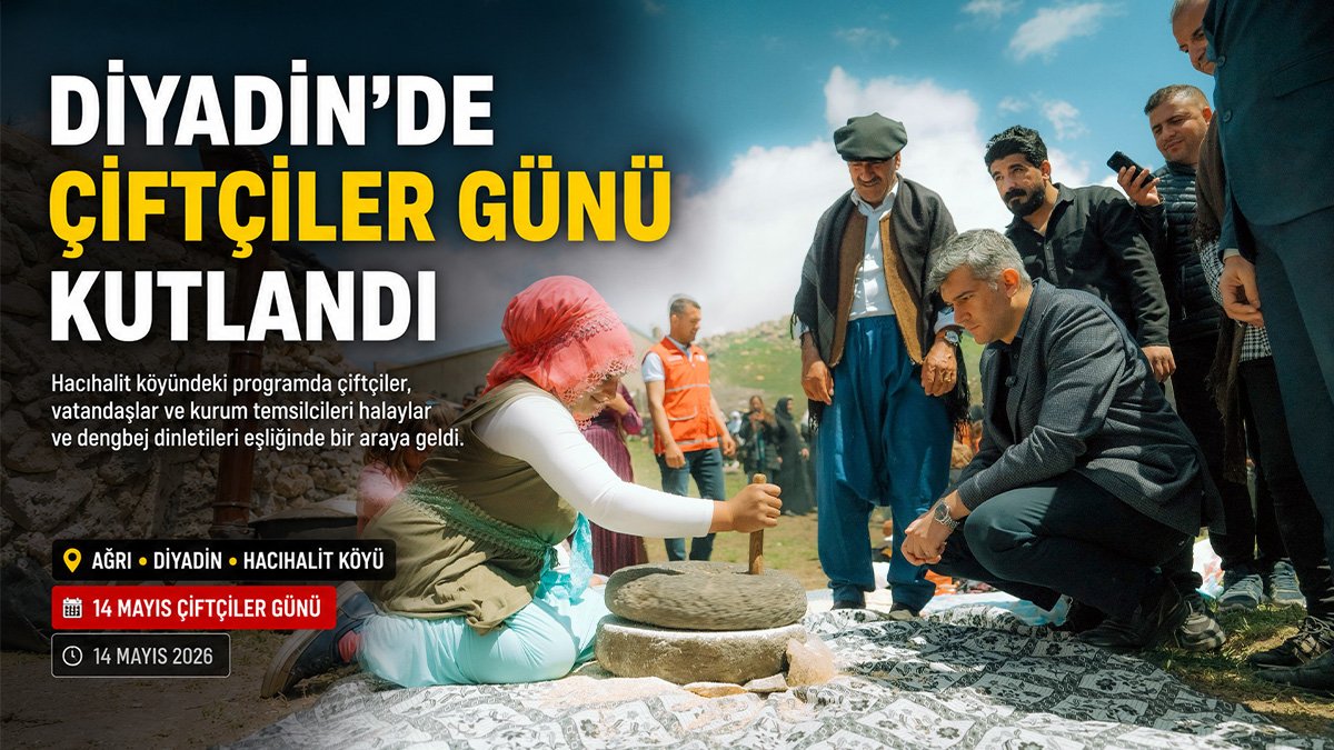 Diyadin Hacıhalit köyünde Çiftçiler Günü halaylar ve dengbej dinletileriyle kutlandı