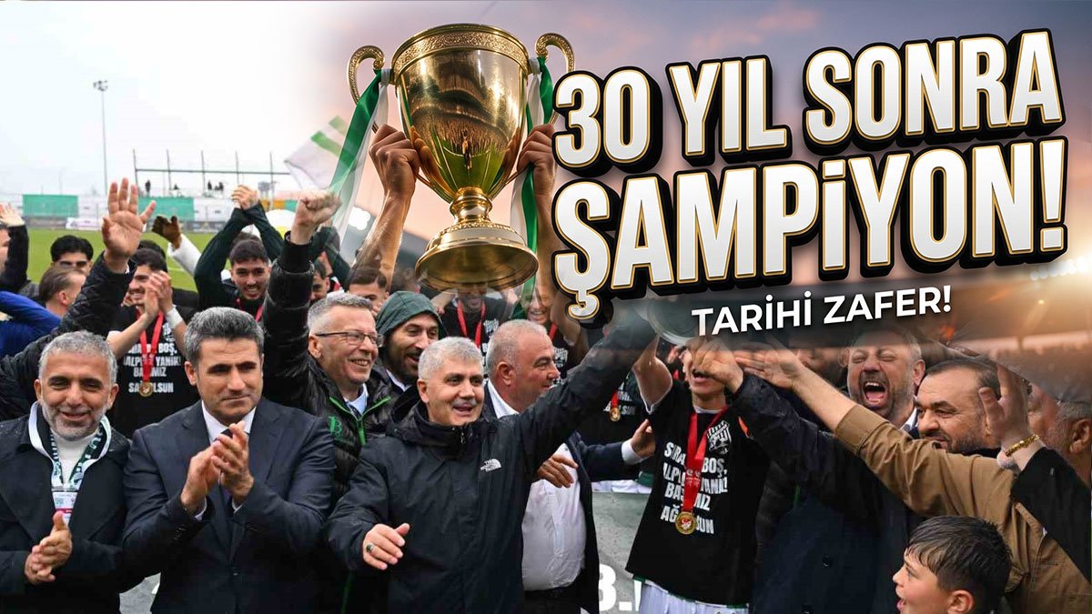 12 Bingölspor, 30 yıl sonra gelen şampiyonluk kupasını evinde kaldırdı