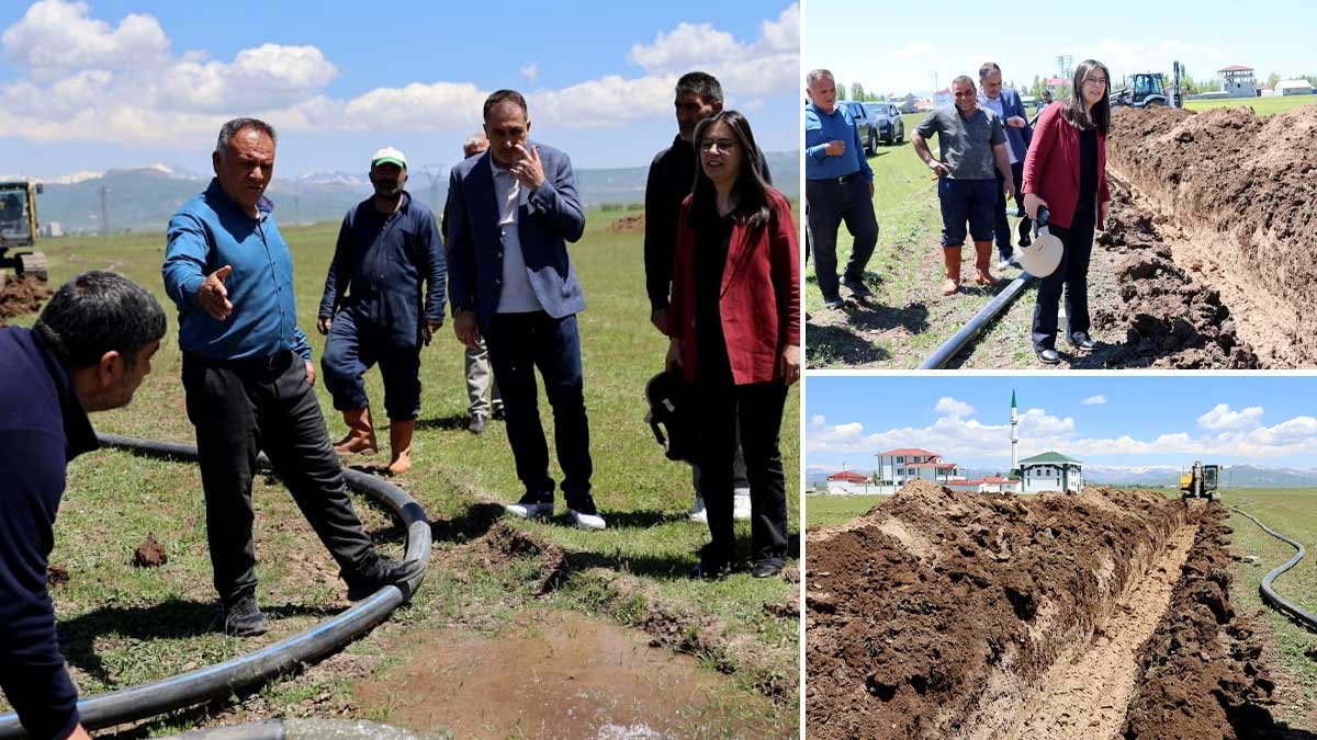 Ağrı'da Kazım Karabekir Mahallesi'nin su sorunu için yeni hat döşendi