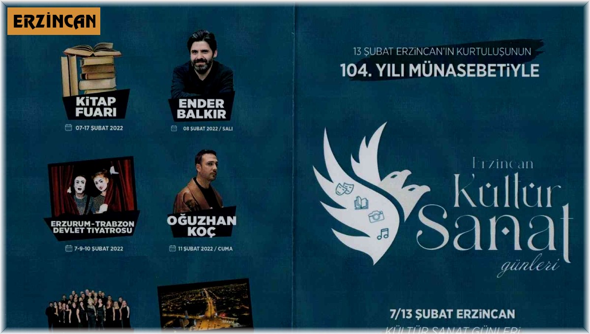 13 Şubat Erzincan'ın kurtuluşunun 104'ncü yılı bir dizi etkinlikle kutlanacak