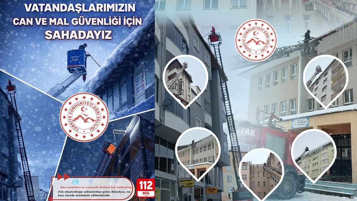 Ağrı’da okul ve binalarda çatı temizliği çalışmaları sürdürülüyor