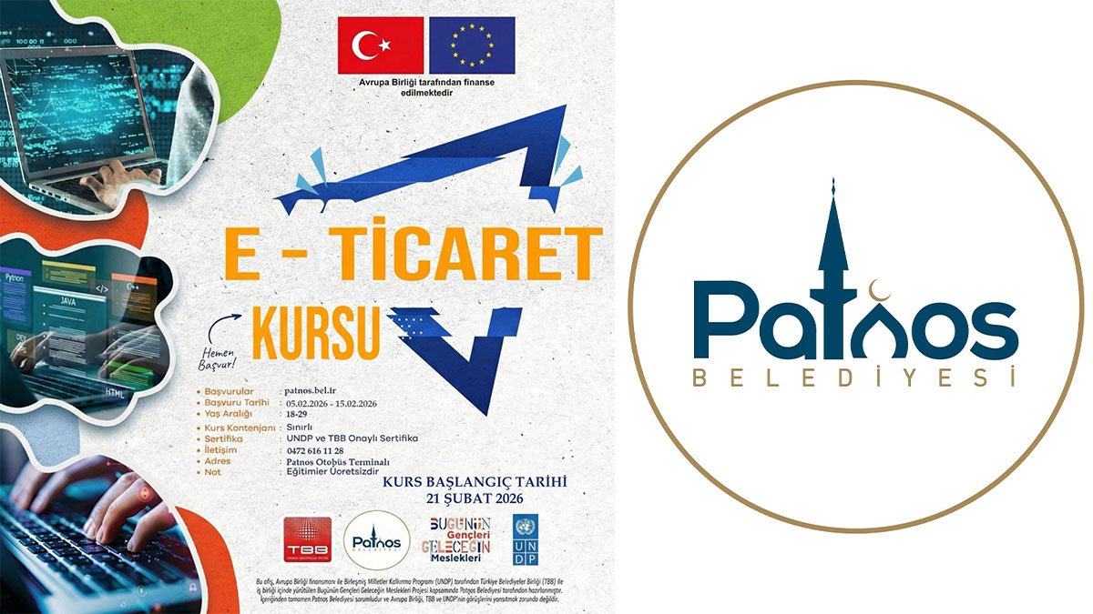 Patnos’ta gençlere aylık gelir kapısı açılıyor: Ücretsiz e-ticaret eğitimi için kayıtlar başladı