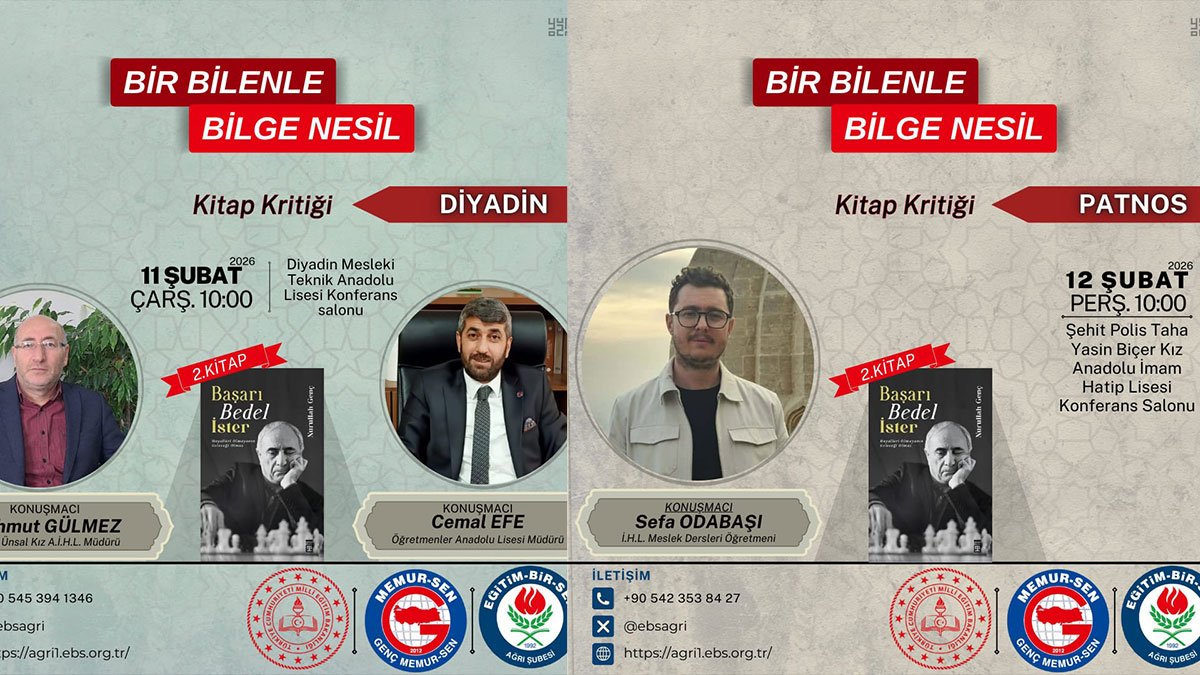 Ağrı’da öğrenciler kitapla buluşuyor, Bir Bilenle Bilge Nesil ilçelere yayılıyor