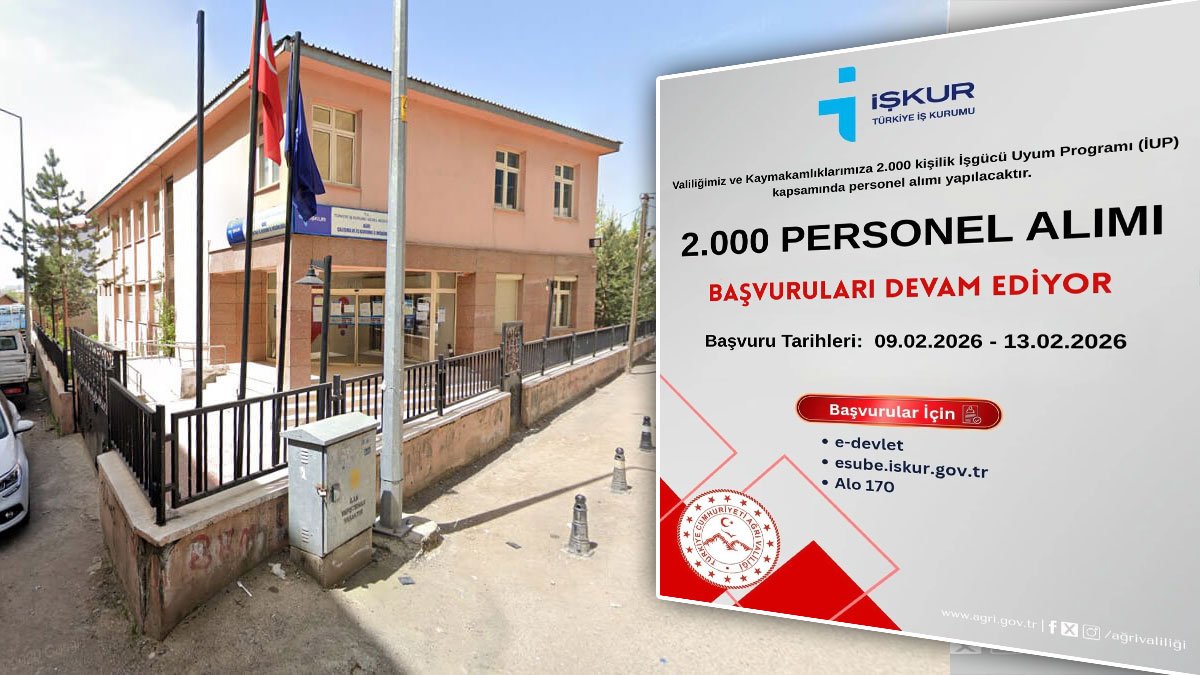 Ağrı’da İŞKUR İUP kapsamında 2 bin kişilik alım: Başvurular başladı, son gün 13 Şubat